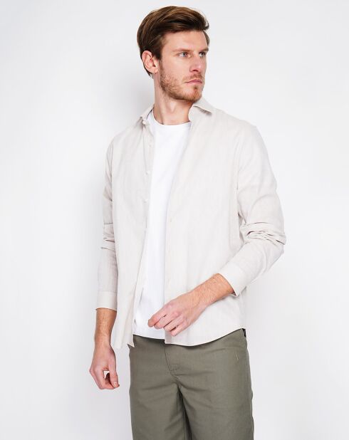 Chemise 100% Lin Liam blanche