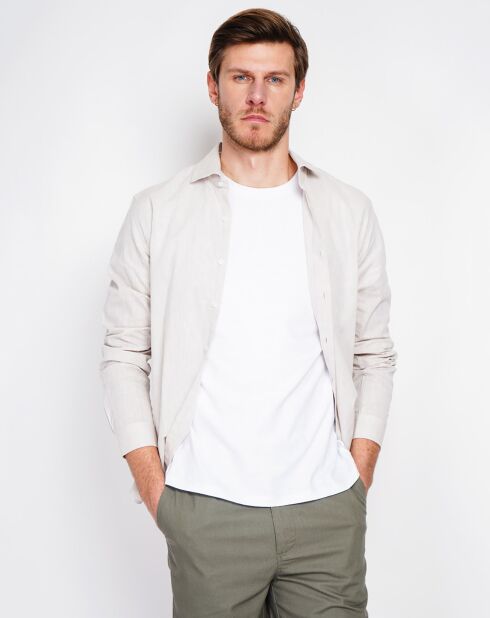 Chemise 100% Lin Liam blanche