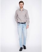Chemise 100% Lin Liam grise