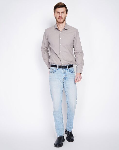 Liam grijs overhemd van 100% linnen