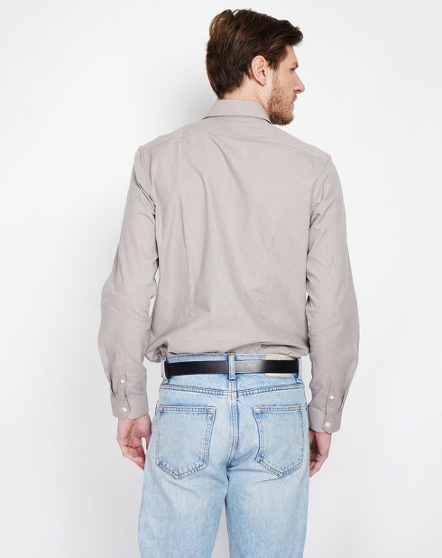 Liam grijs overhemd van 100% linnen