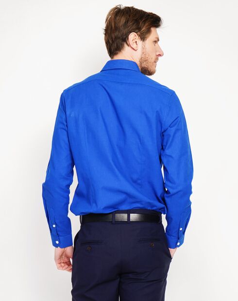 Liam koningsblauw overhemd van 100% linnen