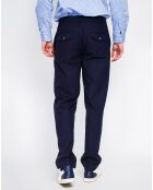 Pantalon en Lin mélangé Amir bleu marine