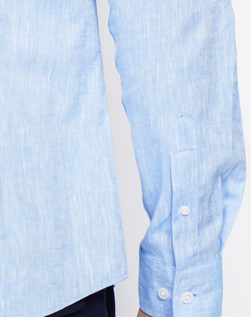 Chemise 100% Lin Sohan bleu azur