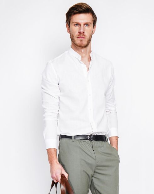 Weißes Hemd Sohan aus 100% Leinen