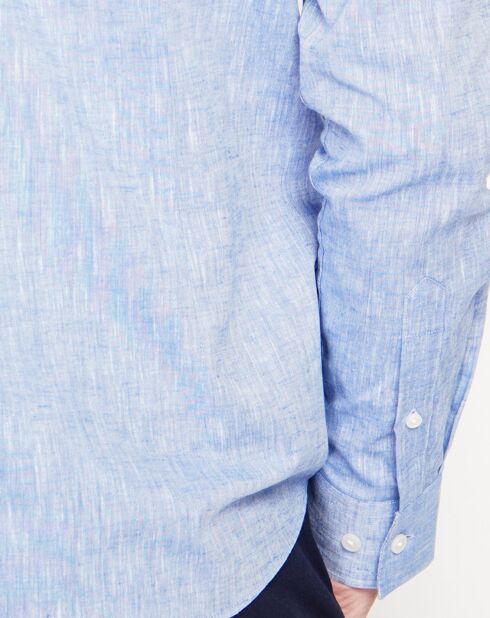 Chemise 100% Lin Sohan bleu jeans