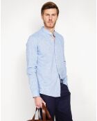 Chemise 100% Lin Sohan bleu jeans
