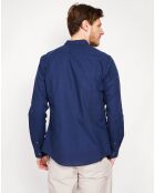 Chemise 100% Lin Sohan bleu marine