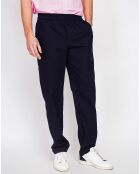Pantalon en Lin mélangé Lucas bleu marine