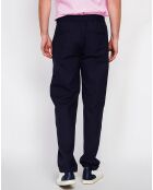 Pantalon en Lin mélangé Lucas bleu marine