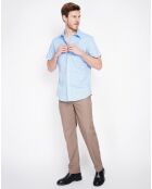 Chemise 100% Lin Samuel bleu azur