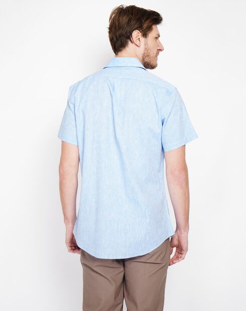 Azurblaues Hemd Samuel aus 100% Leinen