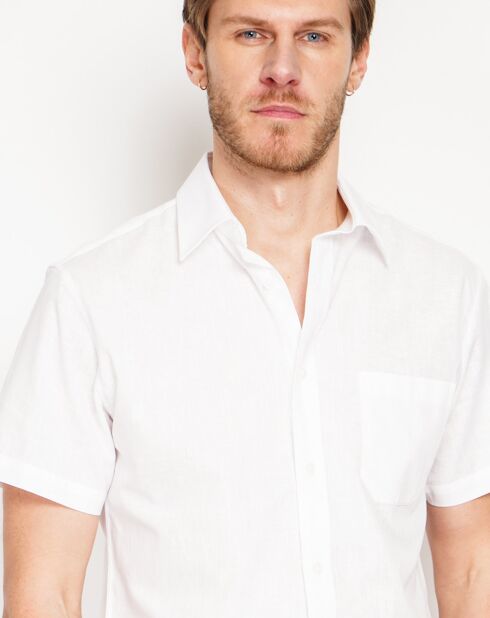 Samuel wit overhemd van 100% linnen