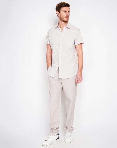 Samuel wit overhemd van 100% linnen