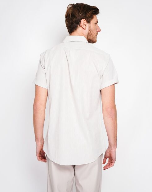 Samuel wit overhemd van 100% linnen