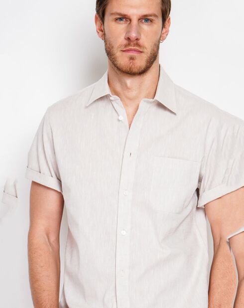 Samuel wit overhemd van 100% linnen