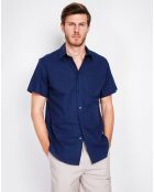 Chemise 100% Lin Samuel bleu marine