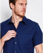 Chemise 100% Lin Samuel bleu marine