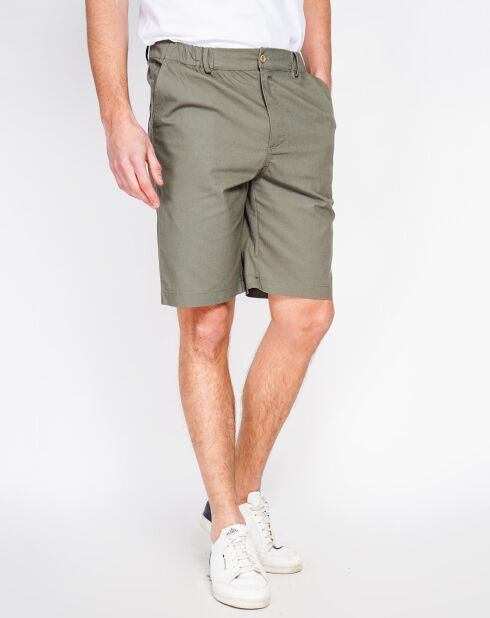 Bermuda Simon in misto lino verde kaki