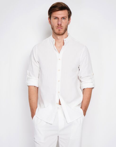 Chemise 100% Lin Marceau blanche