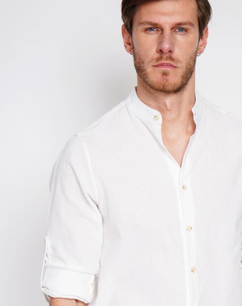 Chemise 100% Lin Marceau blanche