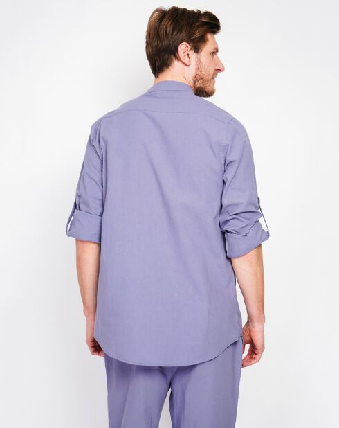 Chemise 100% Lin Marceau bleu jeans