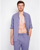 Chemise 100% Lin Marceau bleu jeans