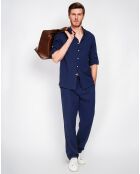Chemise 100% Lin Marceau bleu marine