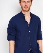 Chemise 100% Lin Marceau bleu marine