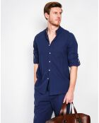 Chemise 100% Lin Marceau bleu marine