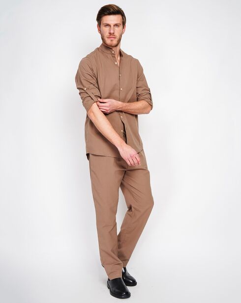 Bruine blouse van 100% linnen Marceau