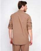 Chemise 100% Lin Marceau marron