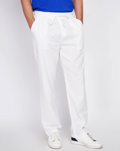 Charly weiße Hose aus 100% Leinen