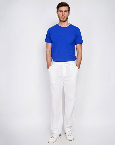 Pantalon 100% Lin Charly blanc