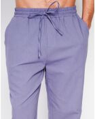 Pantalon 100% Lin Charly bleu jeans