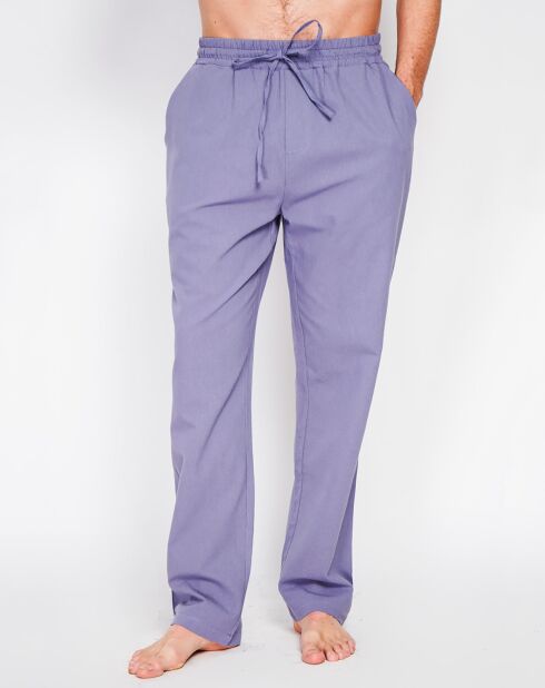 Blaue Jeanshose Charly aus 100% Leinen