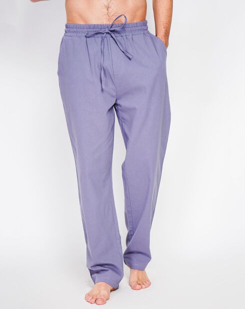 Pantalon 100% Lin Charly bleu jeans
