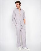 Pantalon 100% Lin Charly gris perle