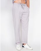 Pantalon 100% Lin Charly gris perle