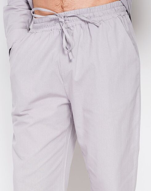 Pantalon 100% Lin Charly gris perle