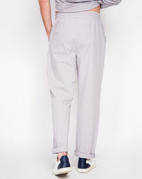 Pantalon 100% Lin Charly gris perle