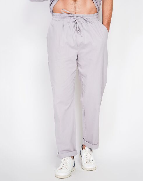 Pantalon 100% Lin Charly gris perle
