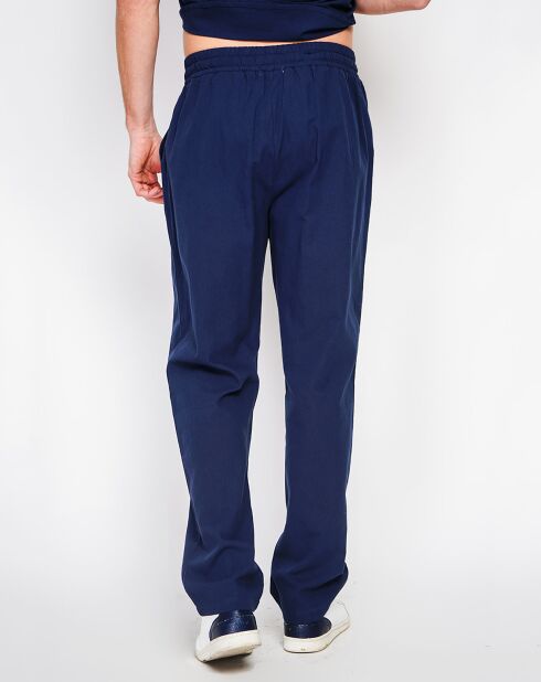 Marineblaue Hose Charly aus 100% Leinen