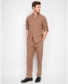 Pantalon 100% Lin Charly marron