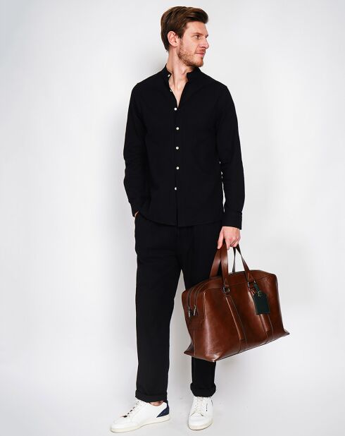 Pantaloni Charly neri 100% lino