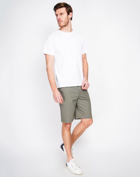 T-shirt van witte linnenmix van Paul