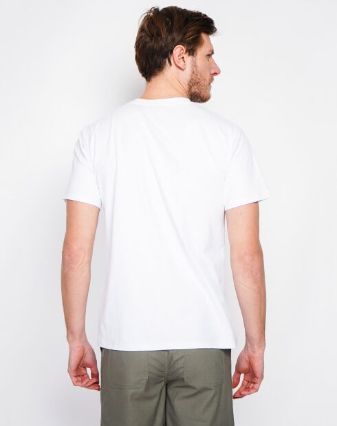 T-shirt van witte linnenmix van Paul