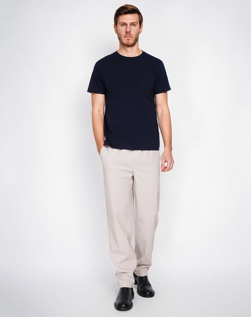 Paul Linen Blend T-shirt donkerblauw