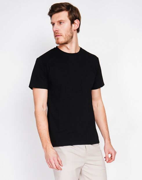 Zwart T-shirt van linnenmix Paul