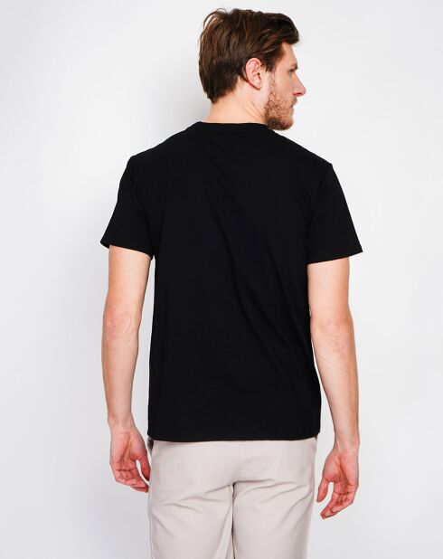 Zwart T-shirt van linnenmix Paul